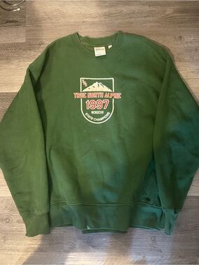 TNA Green Crewneck Sweatshirt with 1997 Alpine Graphic